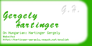 gergely hartinger business card